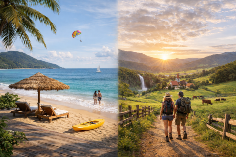 Diferenças entre viajar para litoral e interior